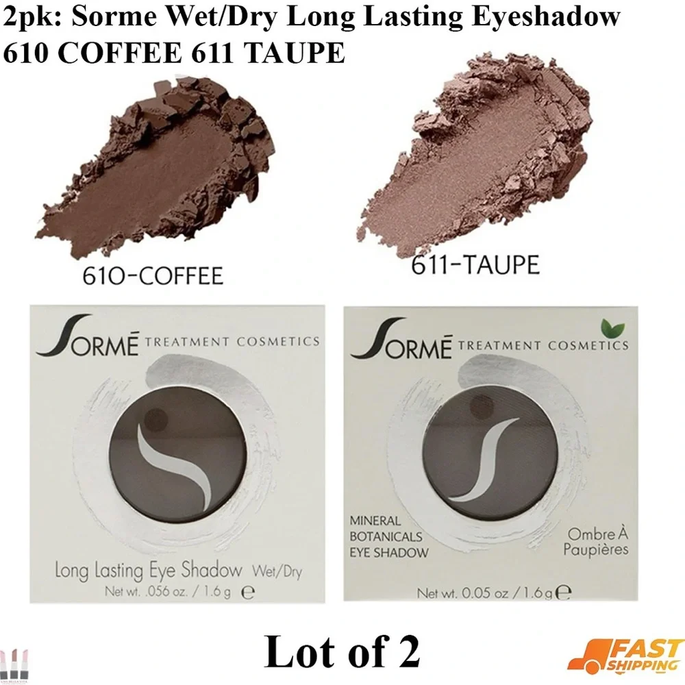 Wet/Dry Long Lasting Eyeshadow - Coffee & Taupe